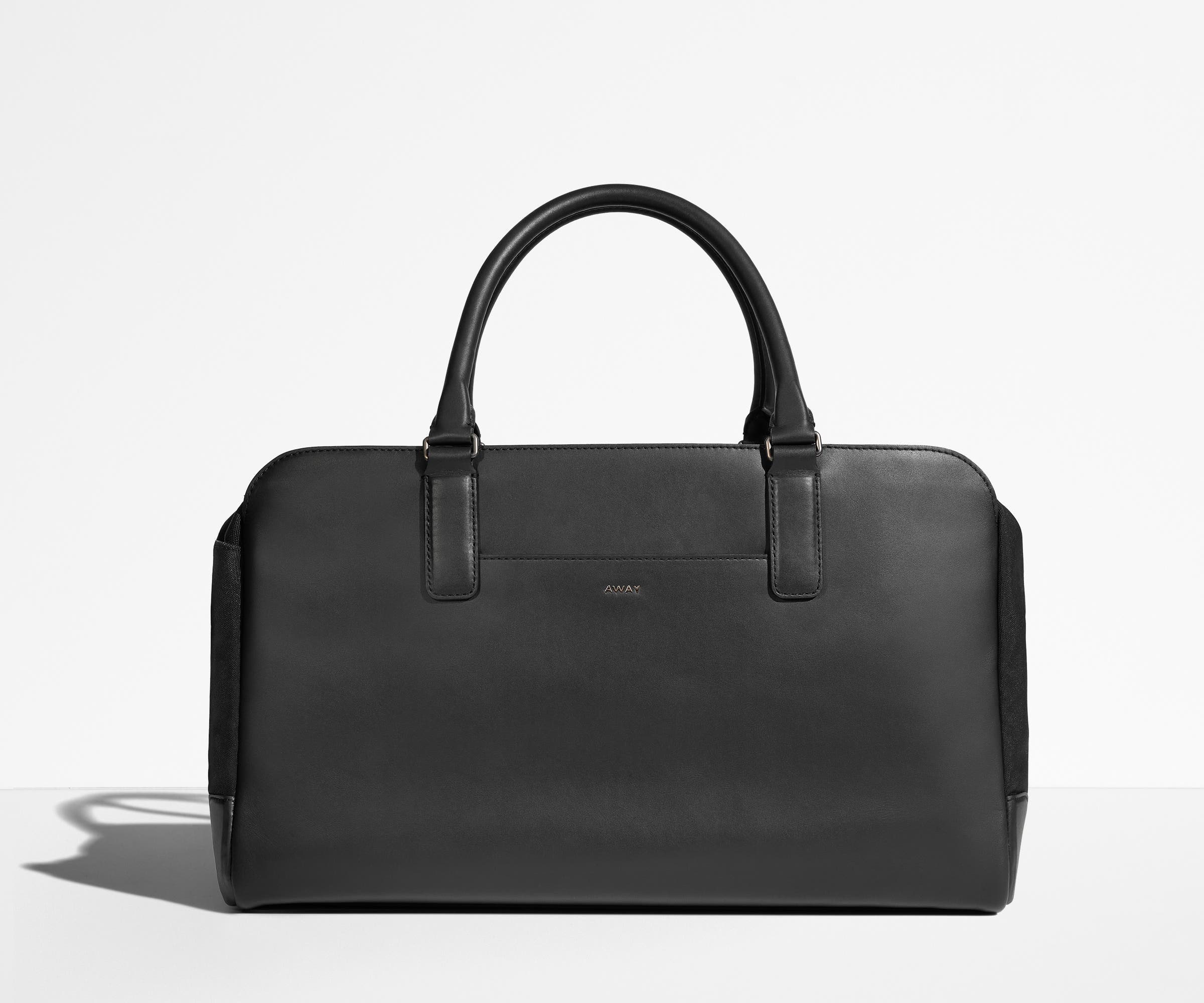 The Transit Leather Duffle in Jet Black