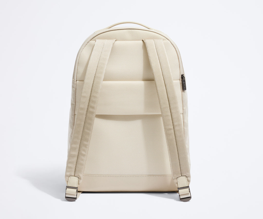 The Transit Leather Backpack in Cream White