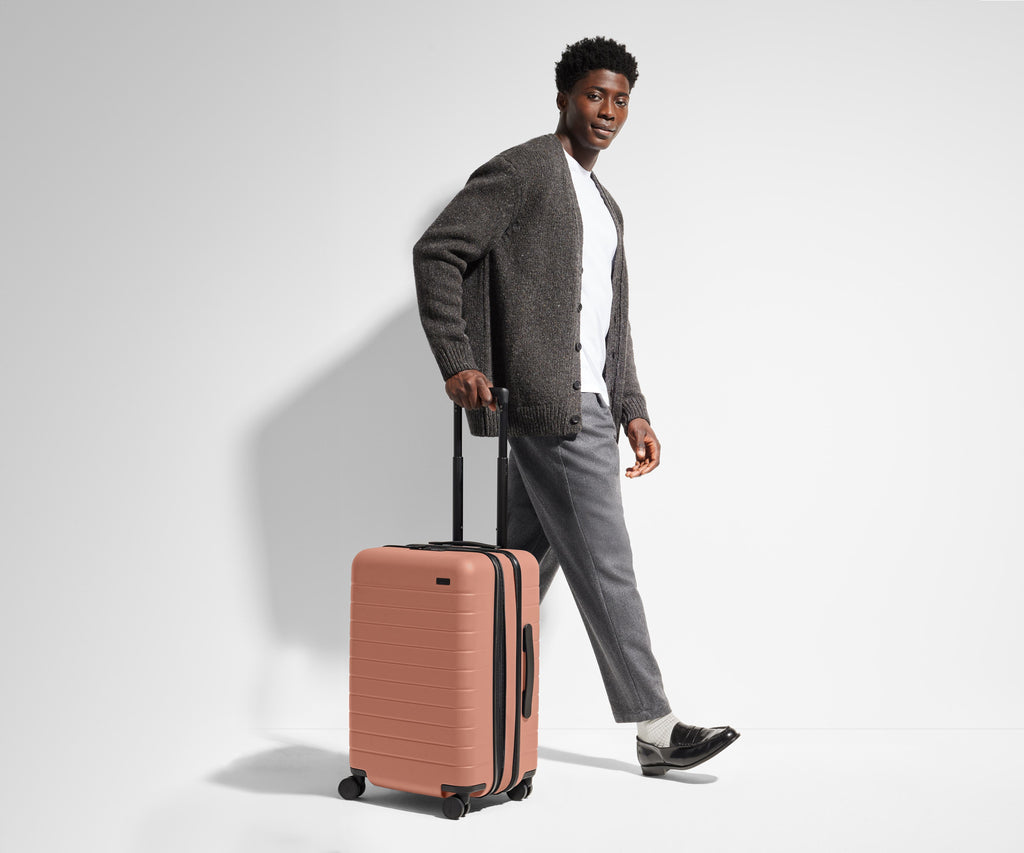 The Bigger Carry-On Flex in Clay Pink
