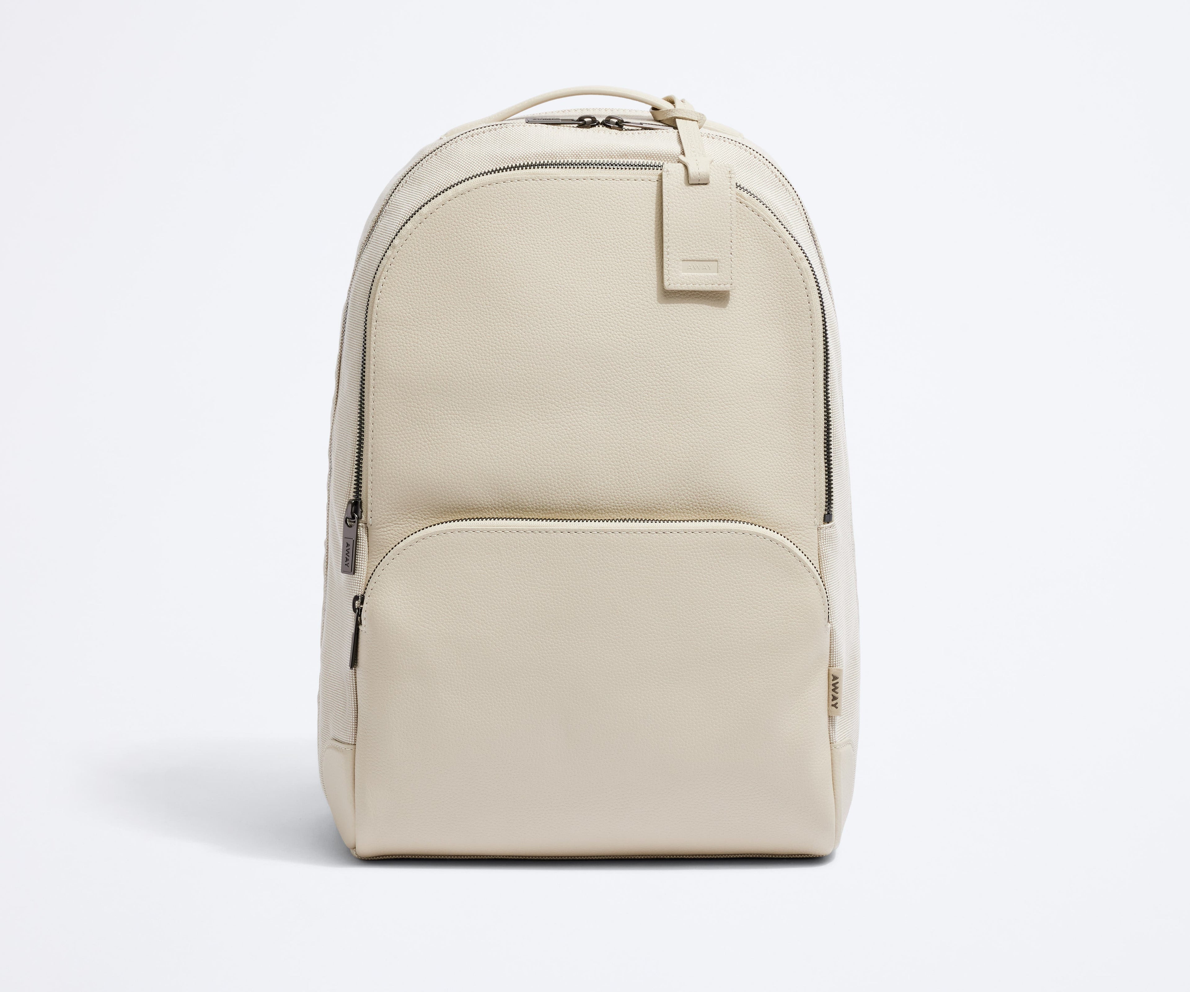 The Transit Leather Backpack in Cream White